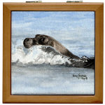 Baby Seal Watercolor Tile/Coaster Box by NANCE